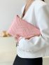 Minimalist Chevron Pattern Wristlet Bag