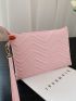 Minimalist Chevron Pattern Wristlet Bag