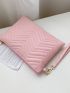 Minimalist Chevron Pattern Wristlet Bag