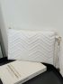 Minimalist Chevron Pattern Wristlet Bag