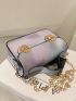 Mini Litchi Embossed Ombre Square Bag