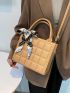 Twilly Scarf Decor Geometric Embossed Square Bag