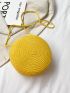Mini Minimalist Round Straw Bag