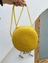 Mini Minimalist Round Straw Bag