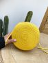 Mini Minimalist Round Straw Bag