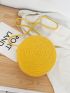 Mini Minimalist Round Straw Bag