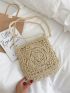 Hollow Out Design Straw Bag