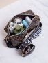 Quilted Detail Square Bag With Mini Bag