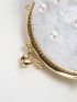 Mini Faux Pearl Decor Kiss Lock Chain Novelty Bag