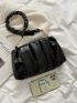 Chain Decor Ruched Bag