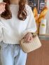 Mini Minimalist Top Handle Straw Bag