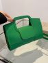 Crocodile Embossed Square Bag