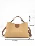 Stitch Detail Patch Decor Square Bag