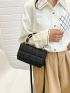 Mini Geometric Embossed Flap Chain Square Bag