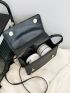 Mini Geometric Embossed Flap Chain Square Bag