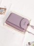 Letter Graphic Flap Square Bag