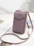 Letter Graphic Flap Square Bag