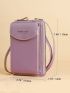 Letter Graphic Flap Square Bag