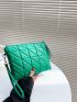 Quilted Embossed Tassel Decor Clutch Bag