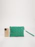 Quilted Embossed Tassel Decor Clutch Bag