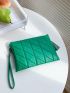 Quilted Embossed Tassel Decor Clutch Bag