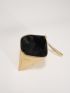 Metallic Crocodile Embossed Clutch Bag