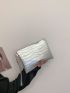 Metallic Crocodile Embossed Square Bag