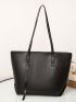 Granule Embossed Shoulder Tote Bag