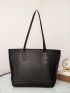Granule Embossed Shoulder Tote Bag