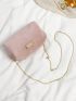 Mini Metal Decor Fuzzy Square Bag