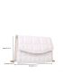Quilted Detail Flap Chain Square Bag