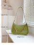 Crocodile Embossed Baguette Bag