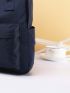 Letter Patch Decor Functional Backpack