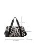 Leopard Print Double Handle Duffel Bag