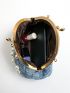 Mini Faux Pearl Decor Kiss Lock Chain Novelty Bag