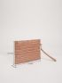 Croc Embossed Clutch Bag