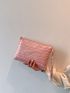 Crocodile Embossed Square Bag