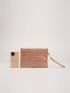 Croc Embossed Clutch Bag