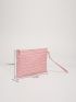 Crocodile Embossed Square Bag