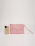 Crocodile Embossed Square Bag