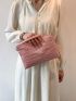 Crocodile Embossed Square Bag