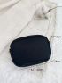 Litchi Embossed Double Zipper Coin Purse