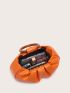 Contrast Trim Ruched Bag