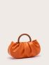 Contrast Trim Ruched Bag