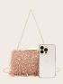 Mini Sequin Decor Chain Box Bag