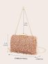 Mini Sequin Decor Chain Box Bag