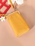 Litchi Embossed Kiss Lock Phone Wallet