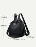 Minimalist Classic Backpack With Small Pouch
