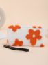 Floral Pattern Fluffy Long Wallet