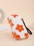 Floral Pattern Fluffy Long Wallet